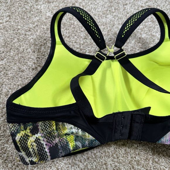 Panache Wireless Neon Pattern Lined Sport Bra Size 34DD - Picture 12 of 13
